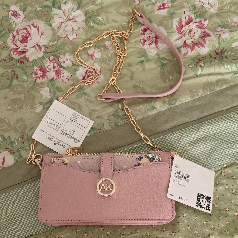 Anne Klein Wallet Chain Set Crossbody Bag